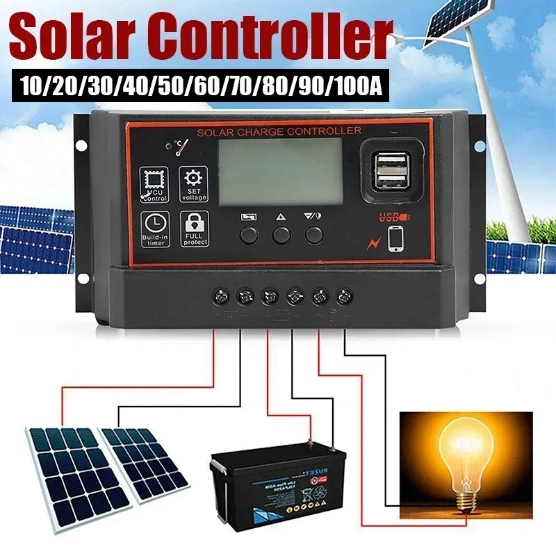 Pwm Charge Controller - 12 В/24 В 10 А-100 А