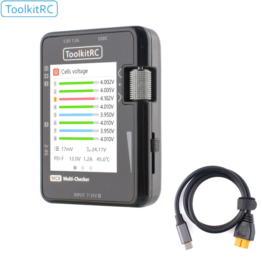 Pwm Charge Controller - Миниатюрный тестер батарей ToolkitRC MC8 (32-битный