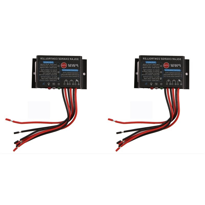 Pwm Charge Controller - T24C 2X 10A 12V IP67 Водонепроницаемый